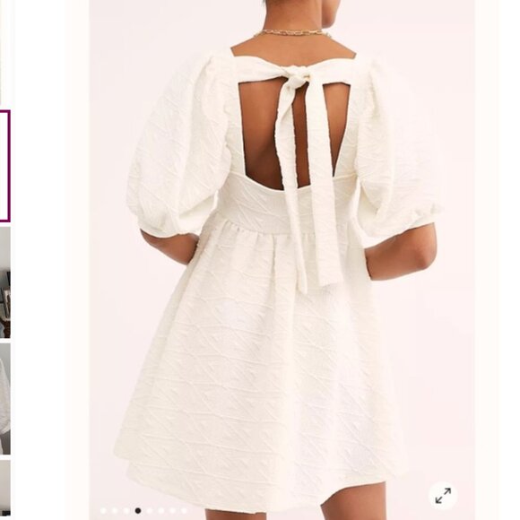Free People Violet Mini Dress - Ivory - Size M - Picture 2 of 12